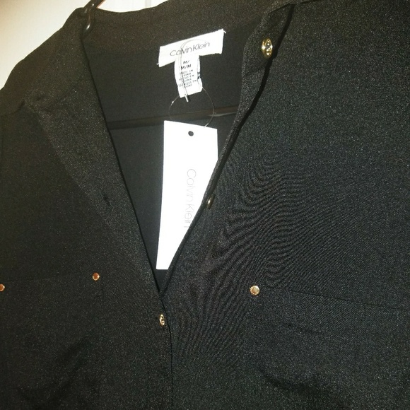 💼Calvin Klein Button Down Blouse NWT - Picture 4 of 5